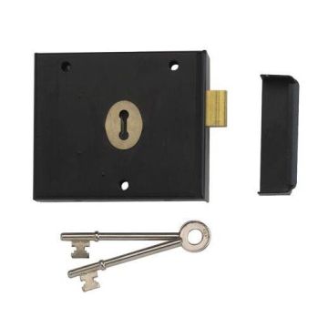 Union 1116 Black Japanned 108Mm Rim Deadlock