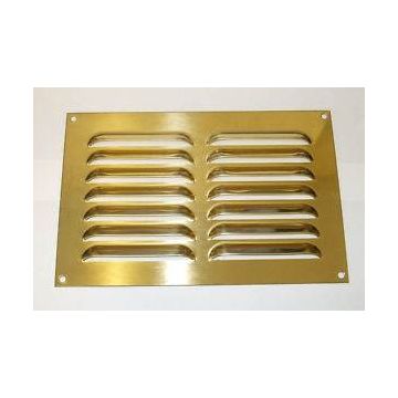 229 x 229mm Louvre Vent Polished Brass HD5634