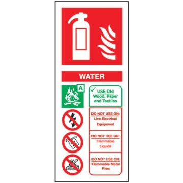 Water En3 Extinguisher 202Mm X 82Mm Rigid Plastic Sign