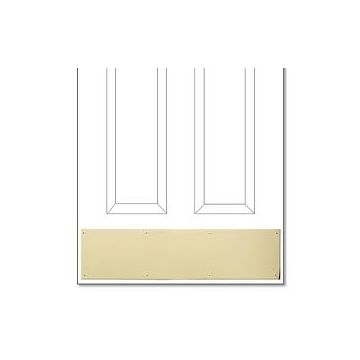Kick Plate 812 X 152 x 1.2mm Polished Brass Drilled