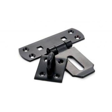 146 150Mm Black Japanned Verticle  Hasp & Staple