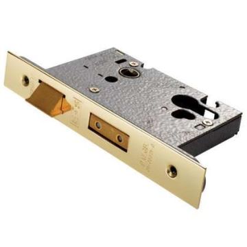 Ess5025Pvd Brass 63Mm Euro Profile Mortice Door Lock Case