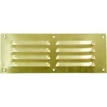 229 x 152mm Louvre Vent Polished Brass HD5633