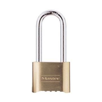Master 175Lhd Brass 51Mm Combination Long Shackle Padlock 2Keyed