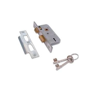 Union 2277 3 Lever Sashlock 76mm Satin Chrome