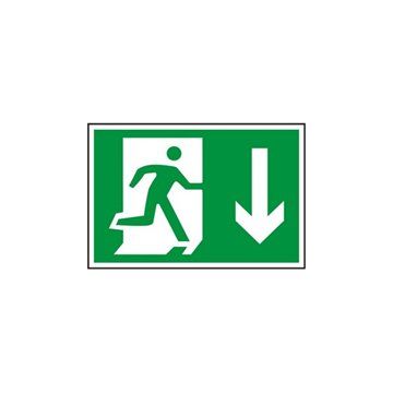 1529 Running Man (Arrow Down) Sign