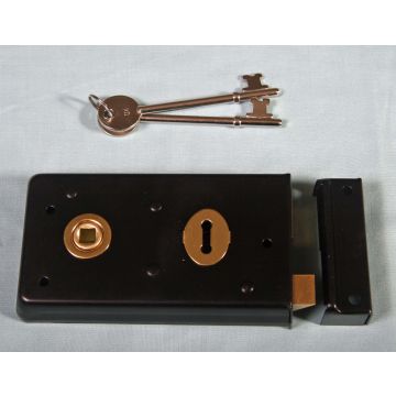 Dp702Bj 140Mm X 76Mm Black Japanned Narrow Rim Lock