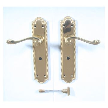 FG27WC Georgian Bathroom Door Handle Polished Brass