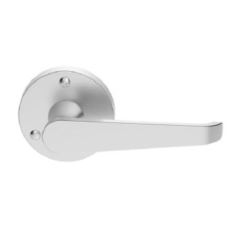 M32SC Victorian Round Rose Door Handle Satin Chrome