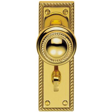 Fg5Wc P.Brass Georgian Mortice Knob Bathroom Furniture