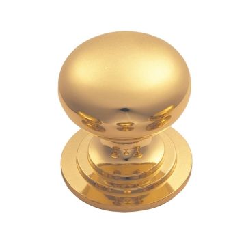 M47/B 32mm Victorian Cupboard Door Knob Polished Brass