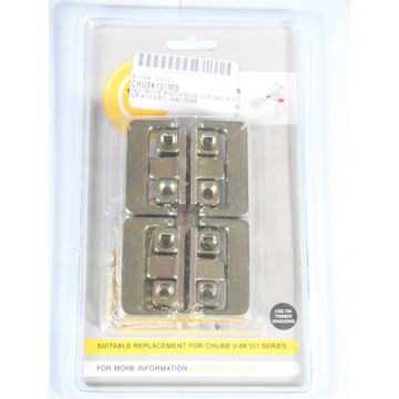 Yale 8K101M Brass Window Lock Card Of 4 With A Key