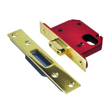 Union Strongbolt Oval Deadlock J21OVS Brass 76mm