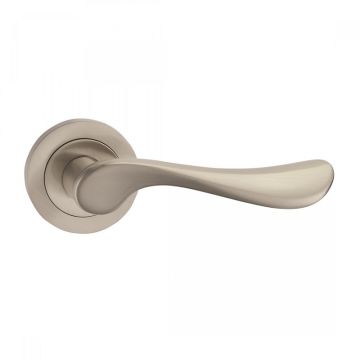 Fortessa Wave Round Rose Door Handle Satin Nickel
