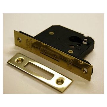 Guardian G7004 76Mm P.Brass Euro Deadlock Door Lock Case Only