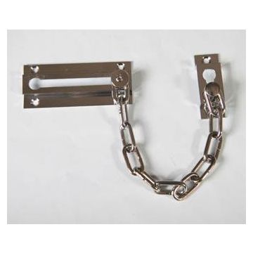 8611 Polished Chrome on Brass Door Chain
