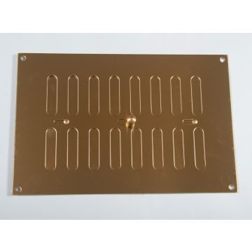 229 x 152mm Hit & Miss Vent Polished Brass HD5313