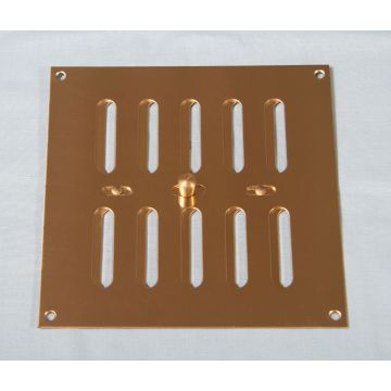 152 x 152mm Hit & Miss Vent Polished Brass HD5323