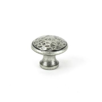 From The Anvil Hammered Cabinet Knob - Pewter Patina