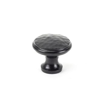 From The Anvil Hammered Cabinet Knob - Black