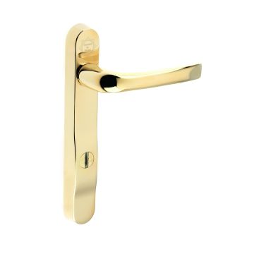 Mila ProSecure Polished Gold Multipoint Lever Door Handles