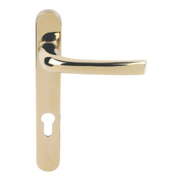 Mila ProLinea Lever Door Handle 92PZ 220mm Backplate Gold PVD (050304)