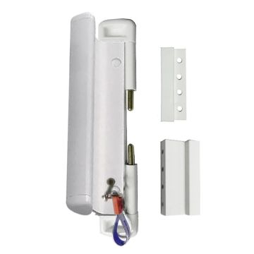 Cal Slide-Lok Locking White Patio Door Lock with Handle