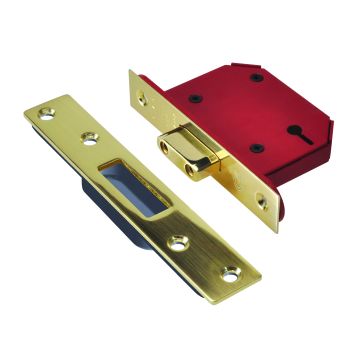 Union Strongbolt 3 Lever Deadlock Brass 63mm J2103