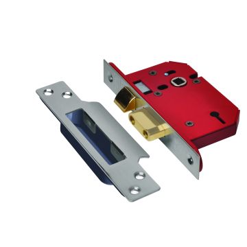 Union Strongbolt 3 Lever Sashlock Satin Stainless 76mm J2203