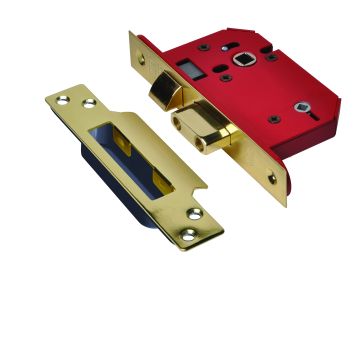 Union Strongbolt Bathroom Lock Brass 63mm J22WCS