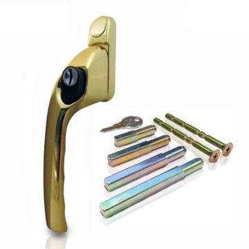 Versa Retro-fit Offset Window Espag Handle PVD Gold Left Hand