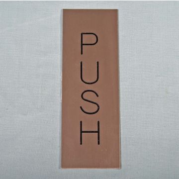 150Mm X 50Mm Saa Plates  Engraved Push Vertically